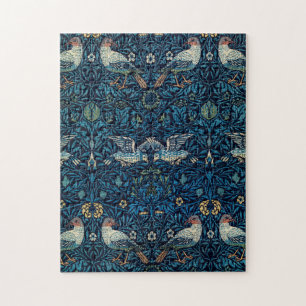 William Morris Blue Birds Floraler Teppich Klassik
