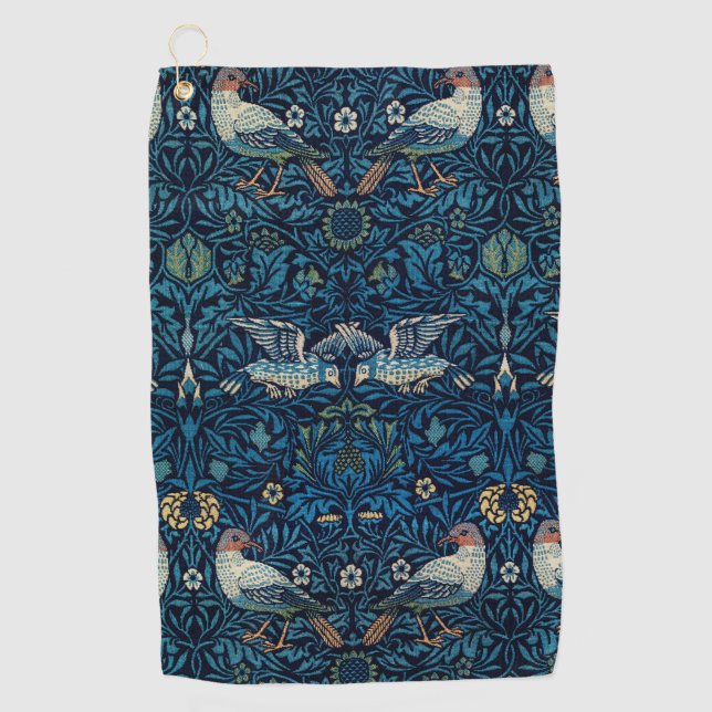 William Morris Blue Birds Tapestry Classic Golfhandtuch (Vorderseite)