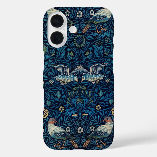 William Morris Blue Birds Tapestry Classic iPhone 16 Hülle (Rückseite)