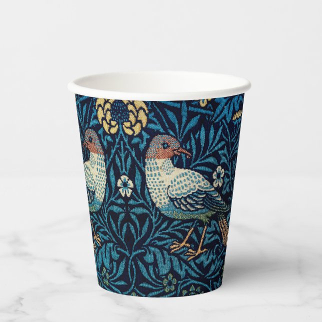 William Morris Blue Birds Tapestry Classic Pappbecher (Vorderseite)
