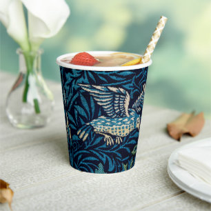William Morris Blue Birds Tapestry Classic Pappbecher