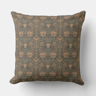 William Morris: Blue Honeysuckle Throw Pillow Kissen