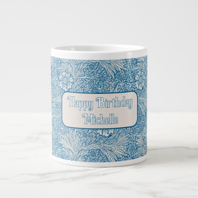 William Morris Blue Marigold Jumbo-Tasse (Vorderseite)
