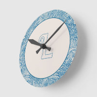 William Morris Blue Marigold Monogram 2
