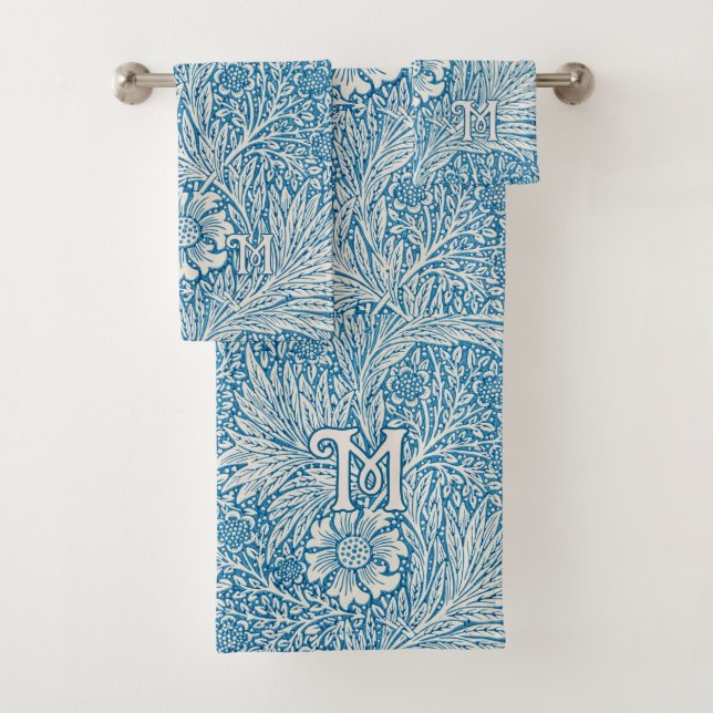 William Morris Blue Marigold Monogramme (En situation)