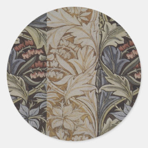William Morris Bluebell Tapestry Design Runder Aufkleber