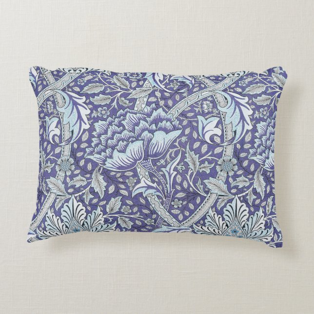 William morris blühende blühende Blume Dekokissen (Rückseite)
