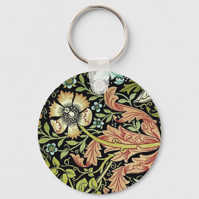 William Morris Blume Design Schlüsselanhänger (Vorderseite)