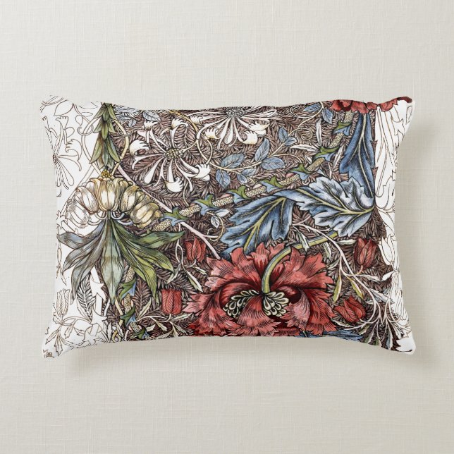 William morris Blume elegante Blumendarstellung Dekokissen (Vorderseite)