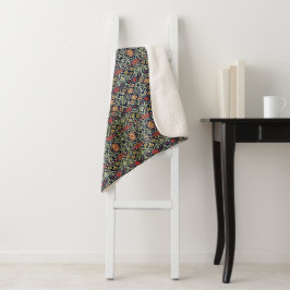 William Morris Blume Foliage Green Yellow Red Sherpadecke