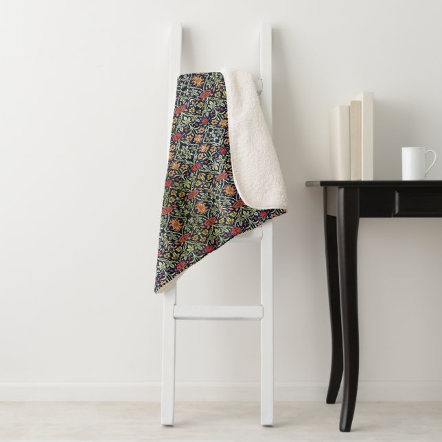 William Morris Blume Foliage Green Yellow Red Sherpadecke (Beispiel)