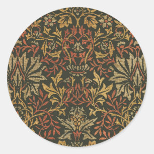 William Morris Blumen-Gardinen-Tapete Runder Aufkleber