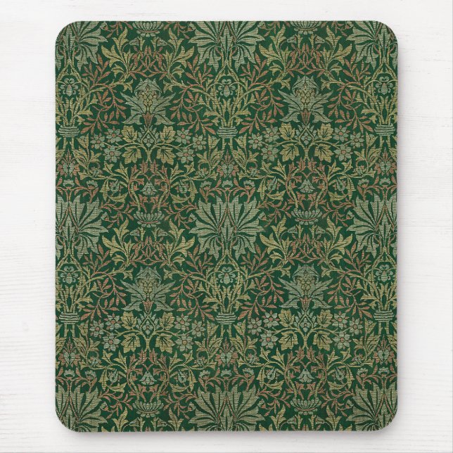 William Morris Blumen-Grünzeug Mousepad (Vorne)
