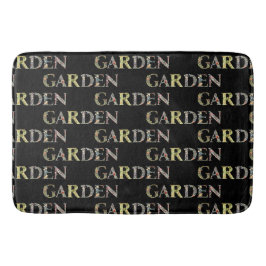 William Morris Blumengarten Motto und Rahmen Badematte