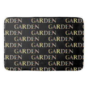 William Morris Blumengarten Motto und Rahmen Badematte