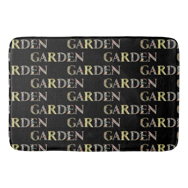 William Morris Blumengarten Motto und Rahmen Badematte (Vorderseite)