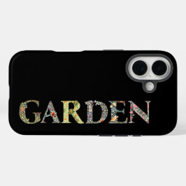 William Morris Blumengarten Motto und Rahmen iPhone 16 Hülle