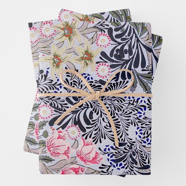 William Morris, Blumenmuster Geschenkpapier Set (Beispiel)