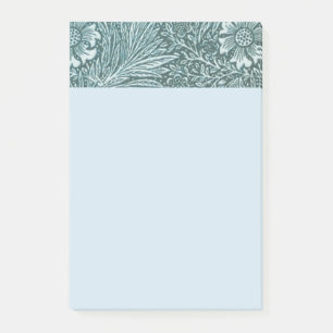 William Morris, blumenreich, Muster, grün, metalli Post-it Klebezettel