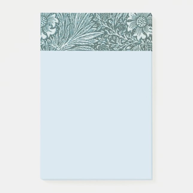 William Morris, blumenreich, Muster, grün, metalli Post-it Klebezettel (Vorderseite)