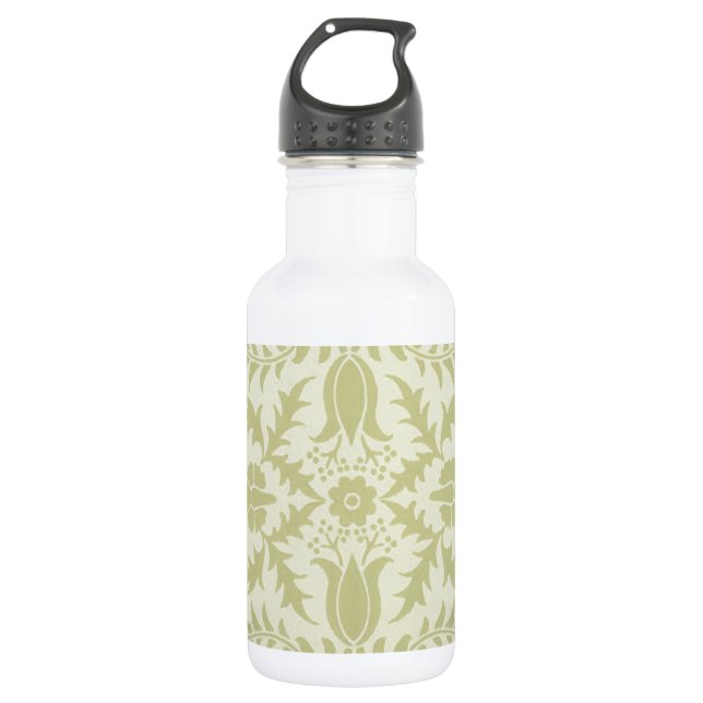 William Morris Borage Wedding Soft Green Edelstahlflasche (Vorderseite)