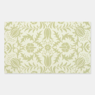 William Morris Borretsch Hochzeit Softgrün Rechteckiger Aufkleber
