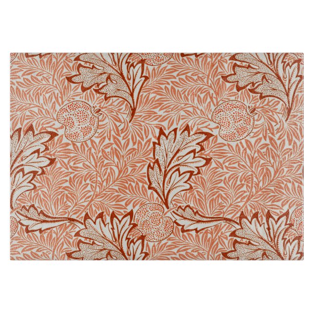 William Morris Botanical Apple Design Schneidebrett (Vorderseite)