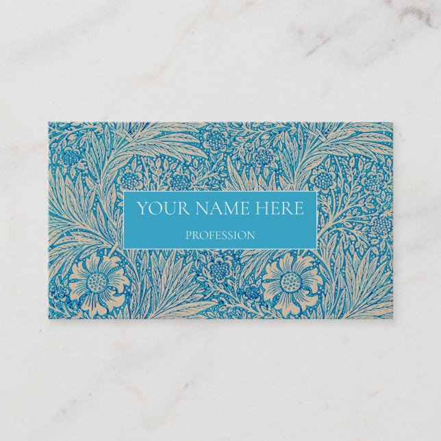 WILLIAM MORRIS BOTANICAL PATTERING BUSINESS CARD VISITENKARTE (Vorderseite)