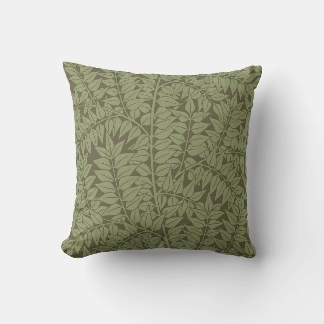 William Morris Branch Blätter Wallpaper Kissen (Vorderseite)