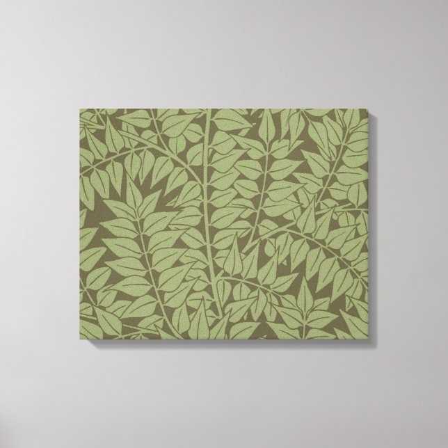 William Morris Branch Blätter Wallpaper Leinwanddruck (Vorderseite)