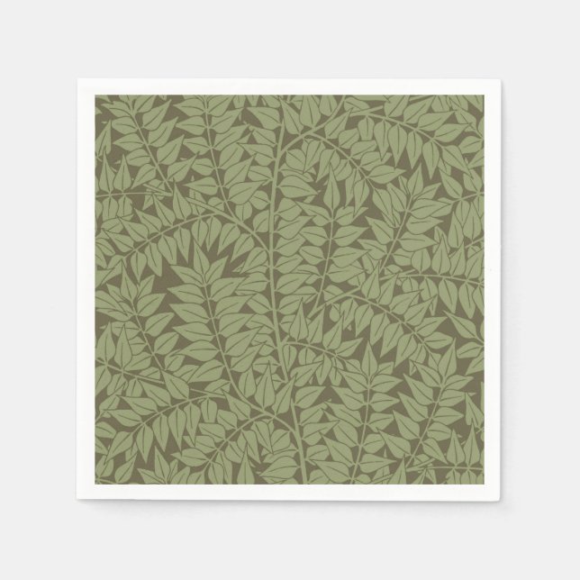 William Morris Branch Blätter Wallpaper Serviette (Vorderseite)