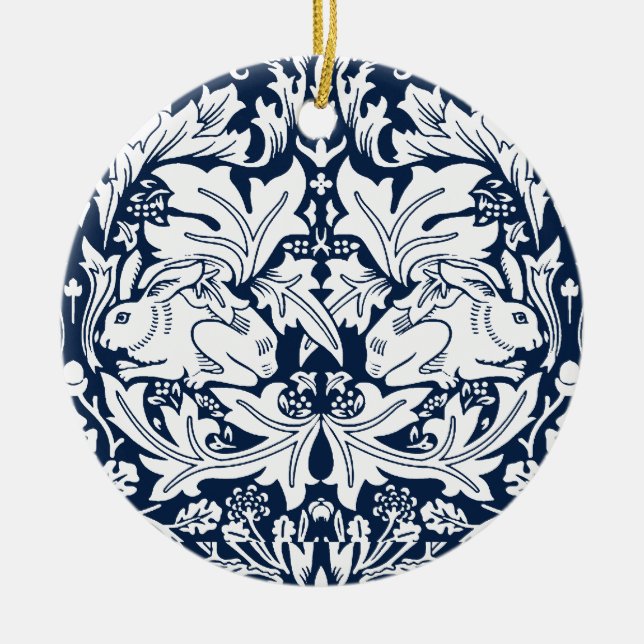William Morris Brer Rabbit Pattern Keramik Ornament (Vorne)
