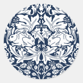 William Morris Brer Rabbit Pattern Runder Aufkleber
