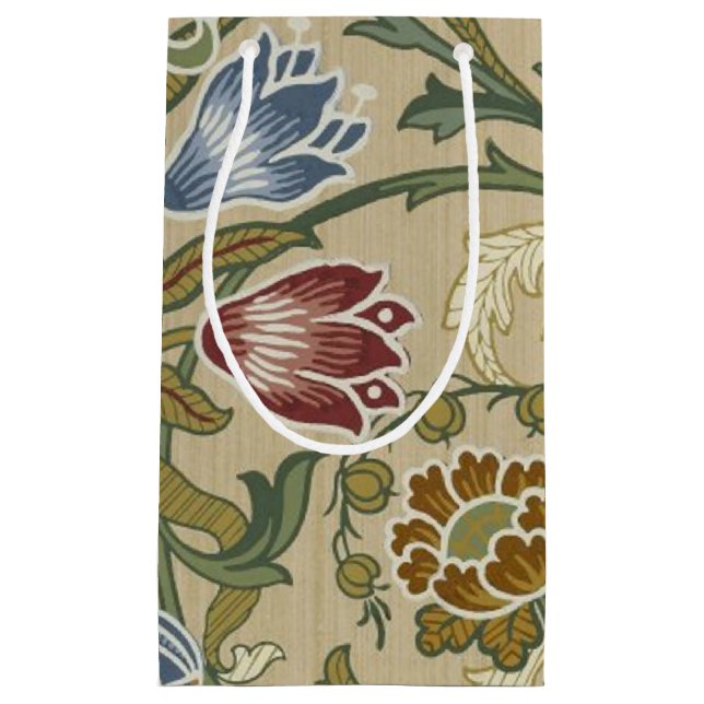 William Morris Brocade Floral Wallpaper Pattern Kleine Geschenktüte (Vorderseite)