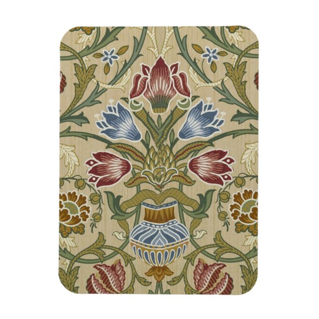William Morris Brocade Floral Wallpaper Pattern Magnet (Vertikal)