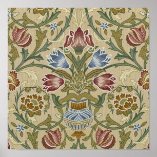 William Morris Brocade Floral Wallpaper Pattern Poster