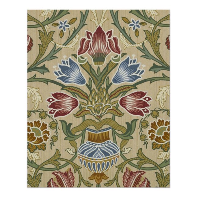 William Morris Brocade Floral Wallpaper Pattern Poster (Vorderseite)