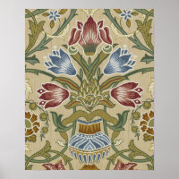 William Morris Brocade Floral Wallpaper Pattern