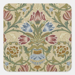 William Morris Brocade Floral Wallpaper Pattern Quadratischer Aufkleber