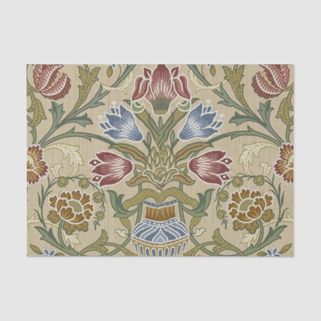William Morris Brocade Floral Wallpaper Pattern Seidenpapier (Vorderseite)