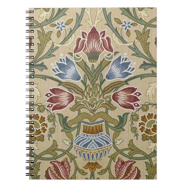 William Morris Brokat-Blumen-Wallpaper-Muster Notizblock (Vorderseite)