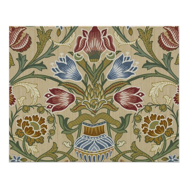 William Morris Brokat Blumenmuster Tapete Poster (Vorderseite)