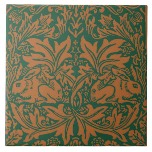 William Morris Brother Rabbit Bernstein Schwarzes  Fliese