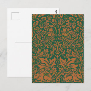 William Morris Brother Rabbit Bernstein Schwarzes Postkarte