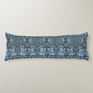 William Morris Brother Rabbit Hellblau Schwarz Seitenschläferkissen