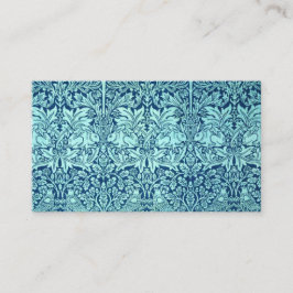 William Morris-Bruder-Kaninchen-Muster im Blau Visitenkarte