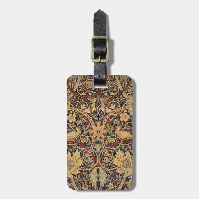 William Morris Bullerswood Imitats Tapestry Gepäckanhänger (Vorderseite vertikal)