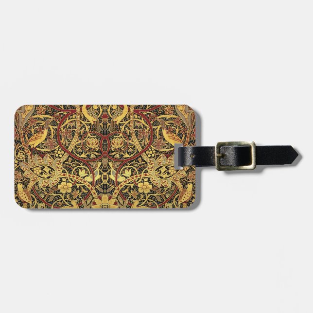 William Morris Bullerswood Imitats Tapestry Gepäckanhänger (Vorderseite horizontal)