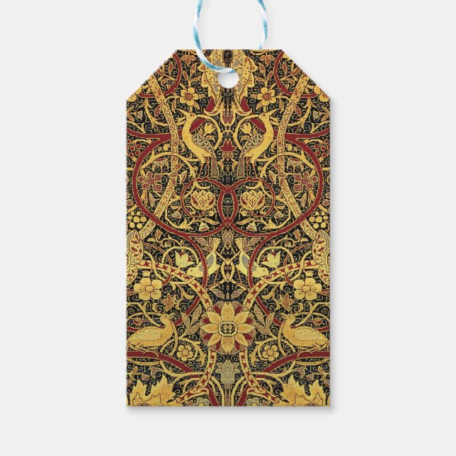 William Morris Bullerswood Imitats Tapestry Geschenkanhänger (Vorderseite)