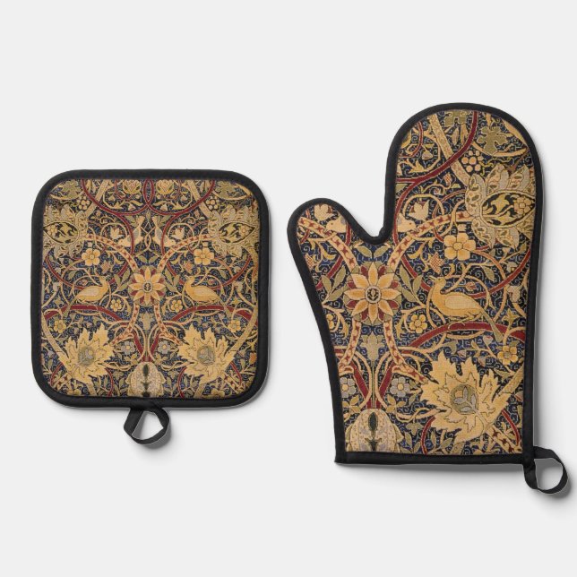 William Morris Bullerswood Imitats Tapestry Ofenhandschuh & Topflappen-Set (Vorderseite)